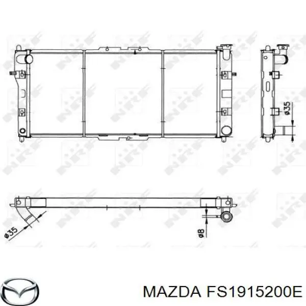 Радиатор FS1915200E Mazda