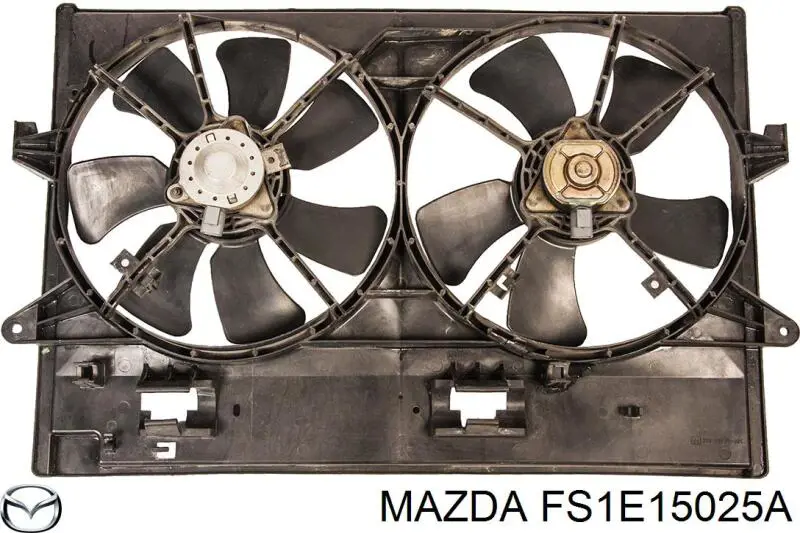 Диффузор радиатора охлаждения, в сборе с мотором и крыльчаткой на Mazda MPV II 