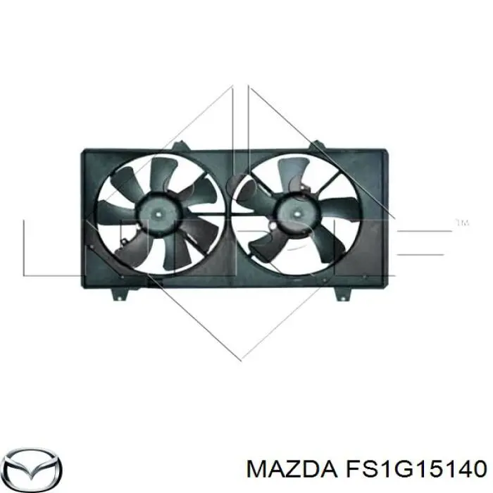 Диффузор радиатора охлаждения в сборе с крыльчаткой Mazda L32115150