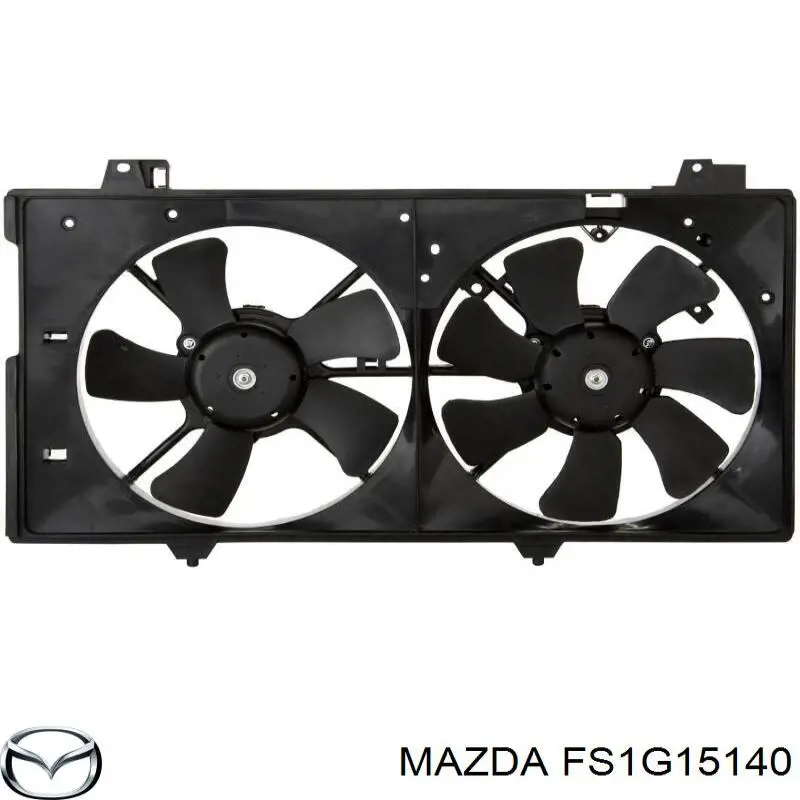 L32115150 Mazda Диффузор радиатора охлаждения в сборе с мотором