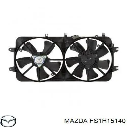 Диффузор вентилятора в сборе с мотором и крыльчаткой FS1H15140 Mazda