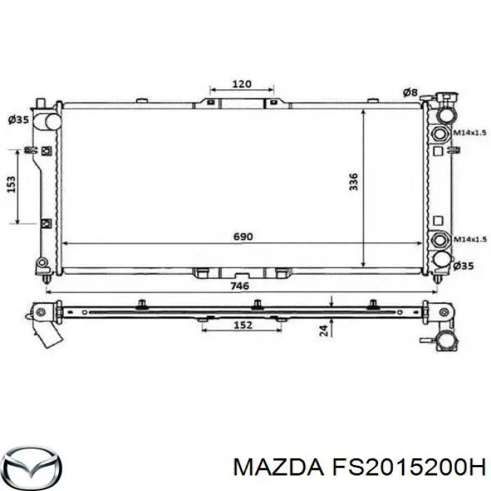 FS2015200H Mazda радиатор