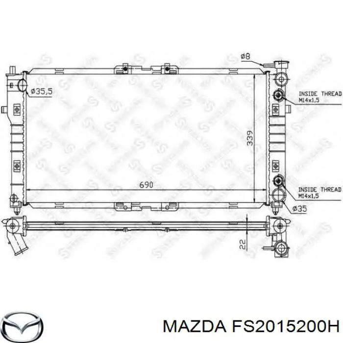 FS2015200H Mazda Радиатор основной