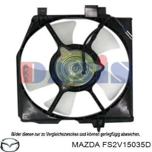 FS2V15035D Mazda диффузор радиатора кондиционера, в сборе с крыльчаткой и мотором