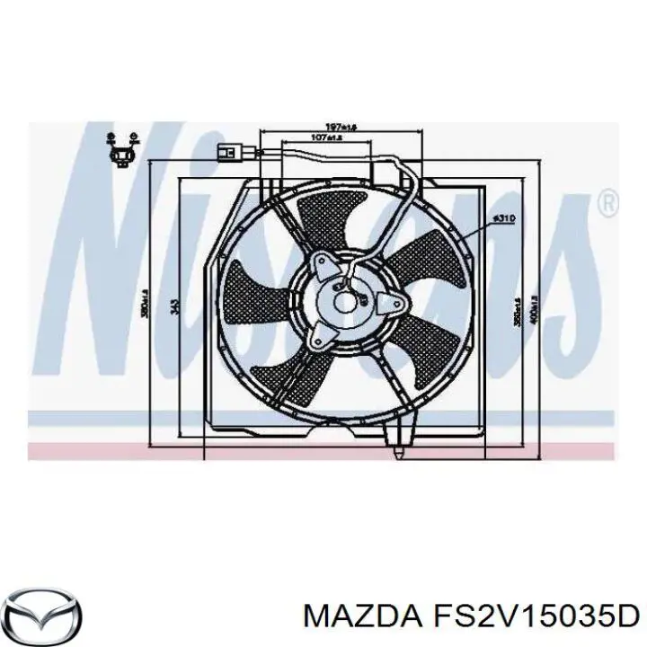 Диффузор радиатора кондиционера, в сборе с крыльчаткой и мотором Mazda FS2V15035D цена, от 91.60 USD
