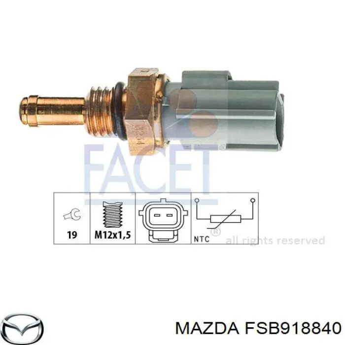 Купить FSB918840 Mazda Термодатчик охлаждающей жидкости