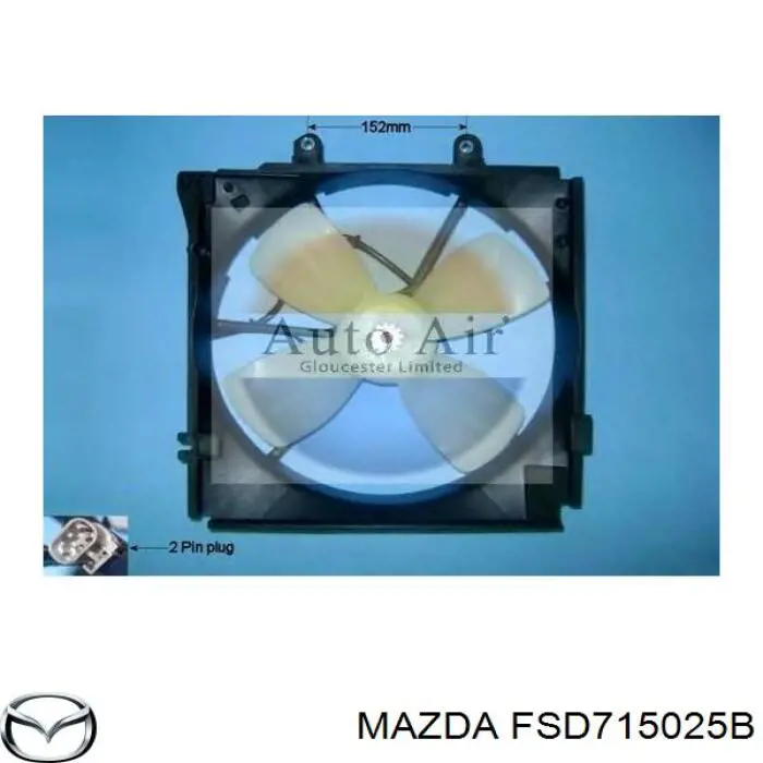 Купить FSD715025B Mazda Диффузор вентилятора в сборе с мотором и крыльчаткой