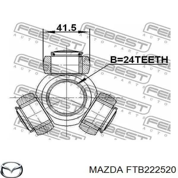 Полуось (привод) передняя правая FTB222520 Mazda