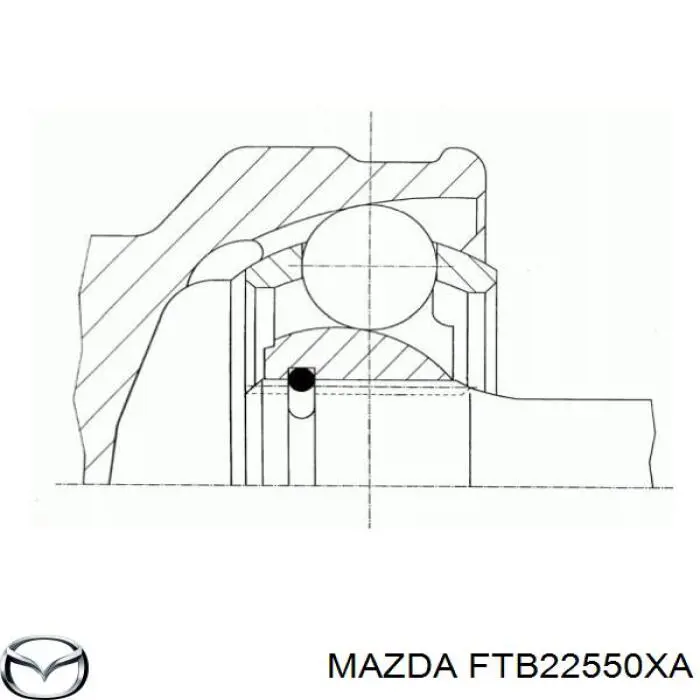 FTB22550XA Mazda semieixo (acionador dianteiro direito)