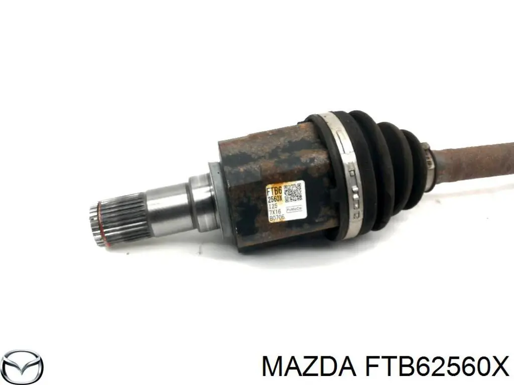 FTB62560X Mazda полуось (привод передняя левая)