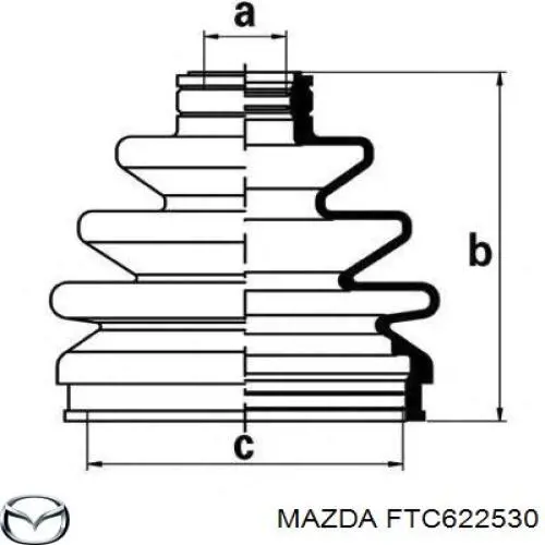 Купить FTC622530 Mazda Пыльник гранаты наружный, передний