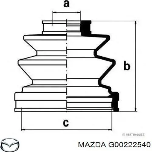 Пыльник ШРУСа внутренний G00222540 Mazda