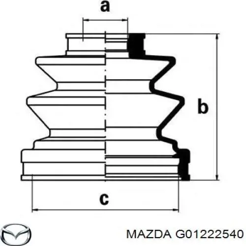 Пыльник ШРУСа внутренний G01222540 Mazda