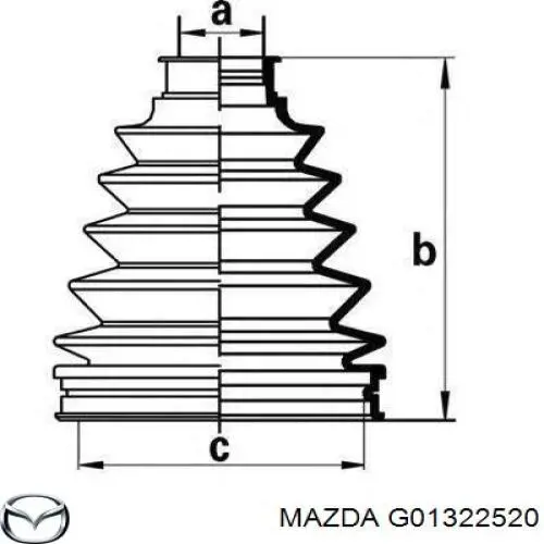 Шарнир привода внутренний Mazda G01322520 цена, от 60.38 USD