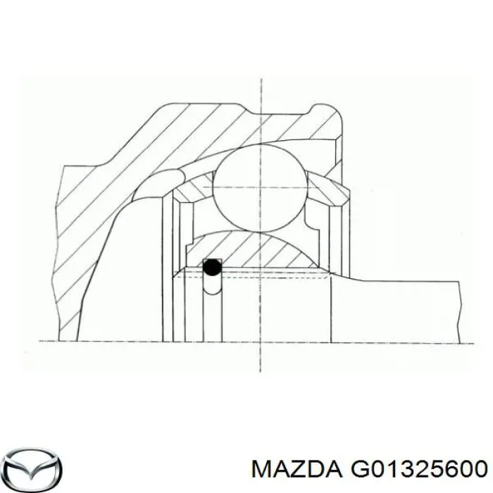 Купить G01325600A Mazda Привод в сборе левый