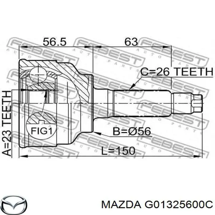  Левая полуось Mazda 626 3