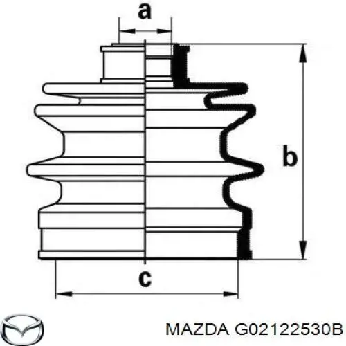 G021-22-530B Mazda пыльник шруса передней полуоси наружный