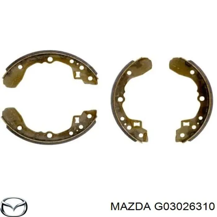 Задние барабанные колодки G03026310 Mazda