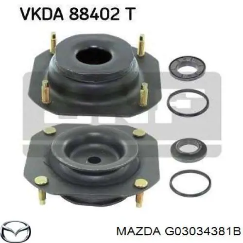 Rolamento de suporte do amortecedor dianteiro para Mazda 626 (GC)