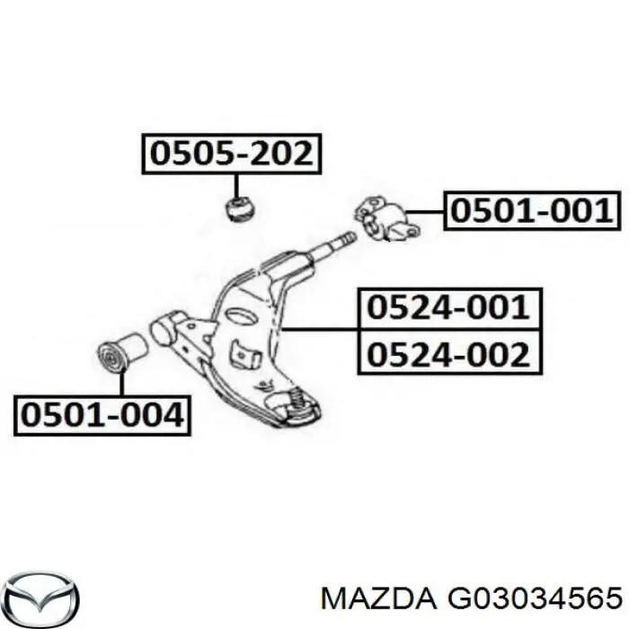 Пыльник опоры шаровой нижней MAZDA G03034565