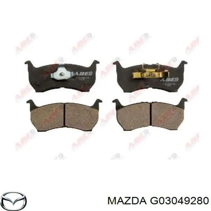 Передние тормозные колодки G03049280 Mazda