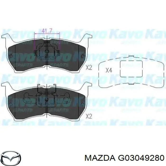 Колодки Mazda G03049280 цена, от 19.00 USD