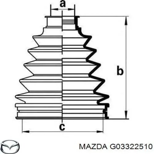 Купить G03322510 Mazda Внешняя граната