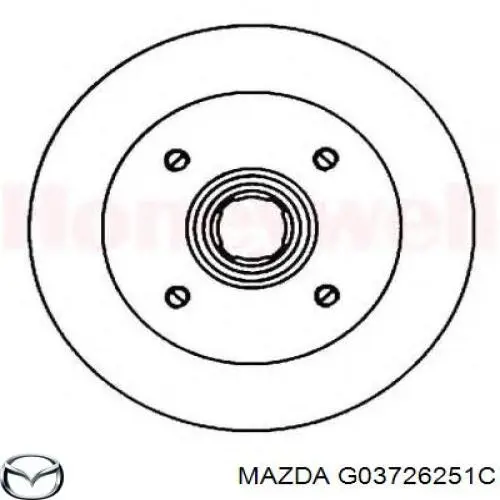 Задний тормозной диск Mazda G03726251C цена, от 59.66 USD