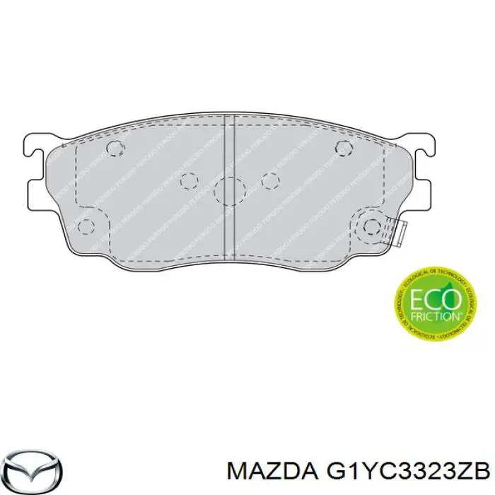 Передние тормозные колодки G1YC3323ZB Mazda