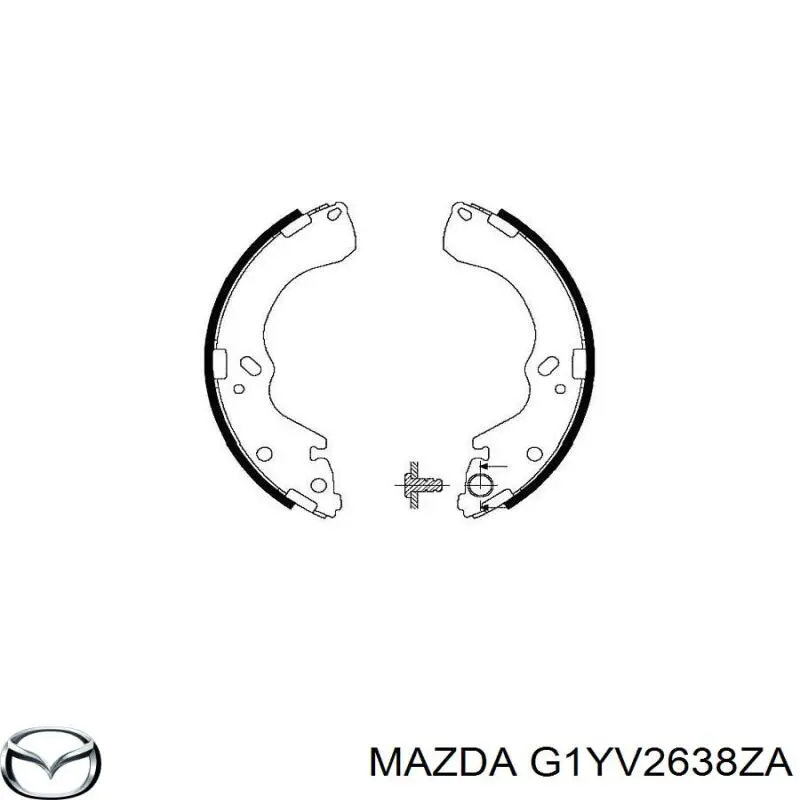 Задние барабанные колодки G1YV2638ZA Mazda