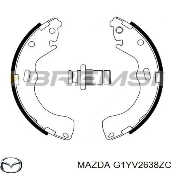 G1YV2638ZC Mazda колодки тормозные задние барабанные