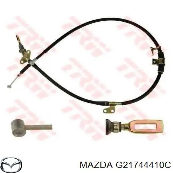 Задний правый трос ручника G21744410C Mazda