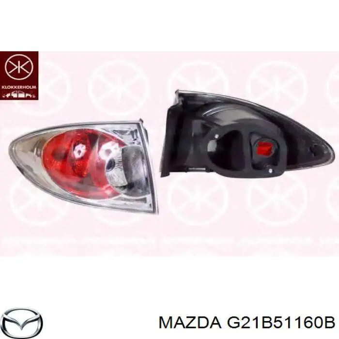 Задняя левая фара Mazda G21B51160B цена, от 22.57 USD