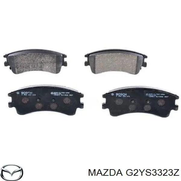 G2YS3323Z Mazda колодки тормозные передние дисковые