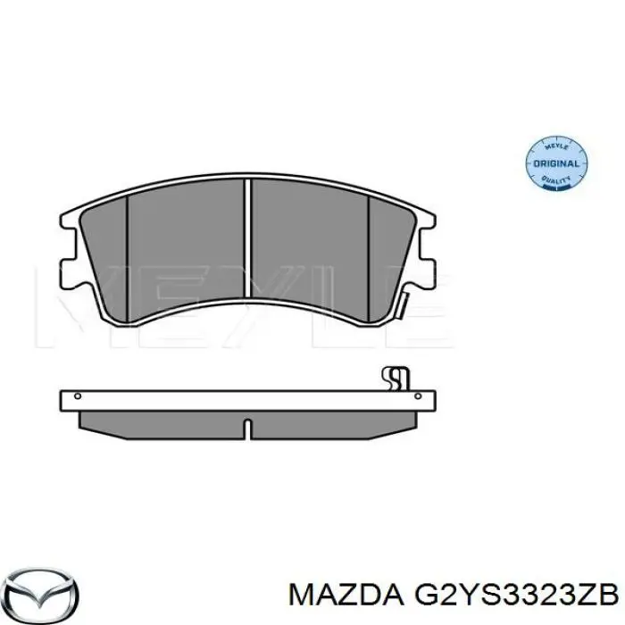 G2YS3323ZB Mazda колодки тормозные передние дисковые