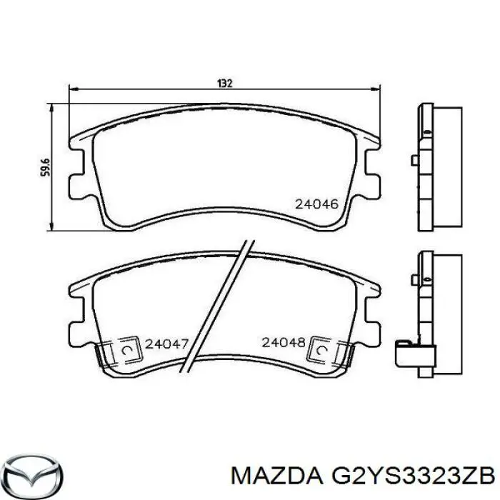 Колодки Mazda G2YS3323ZB цена, от 22.20 USD