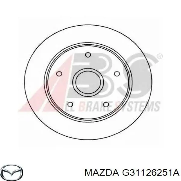 Disco de freno trasero G31126251A Mazda