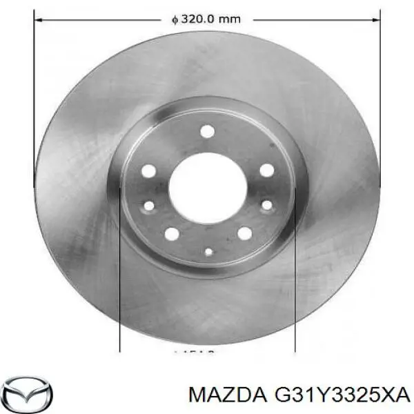 Тормоз дисковый передний Mazda G31Y3325XA цена, от 54.08 USD