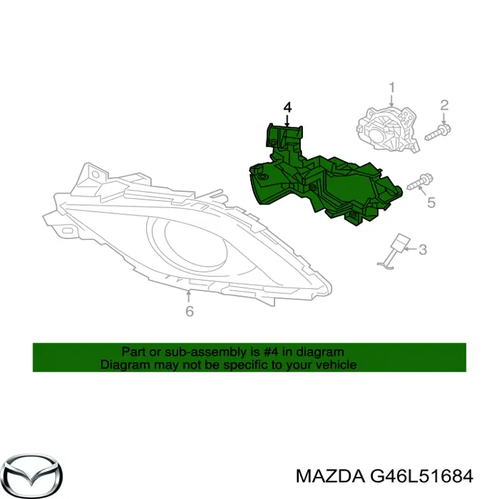 Кронштейн крепления противотуманной фары правой на Mazda 6 GJ, GL