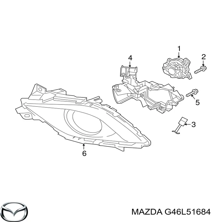 G46L51684 Mazda Крепление противотуманки правой