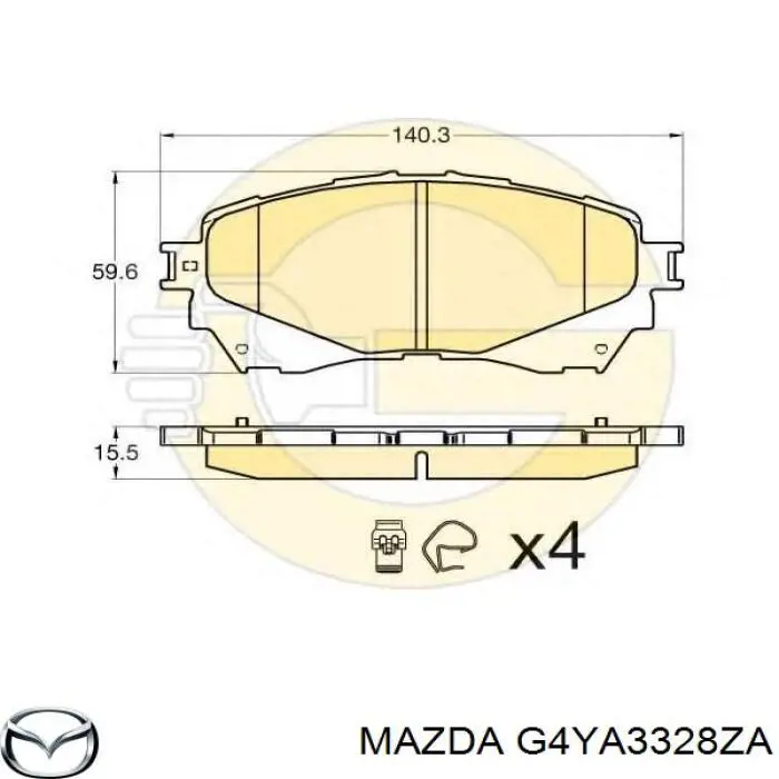 G4YA3328ZA Mazda Колодки передние