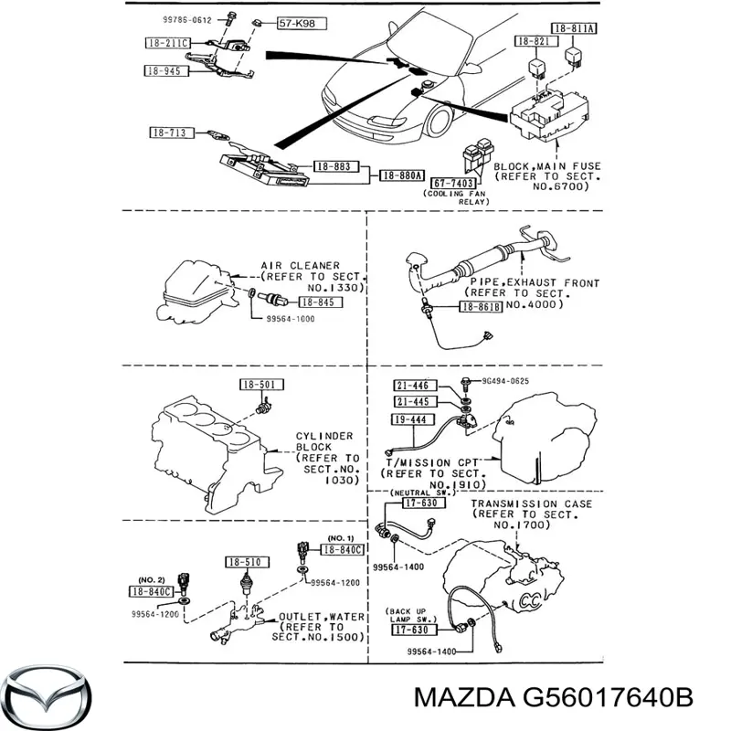 Купить G56017640B Mazda 