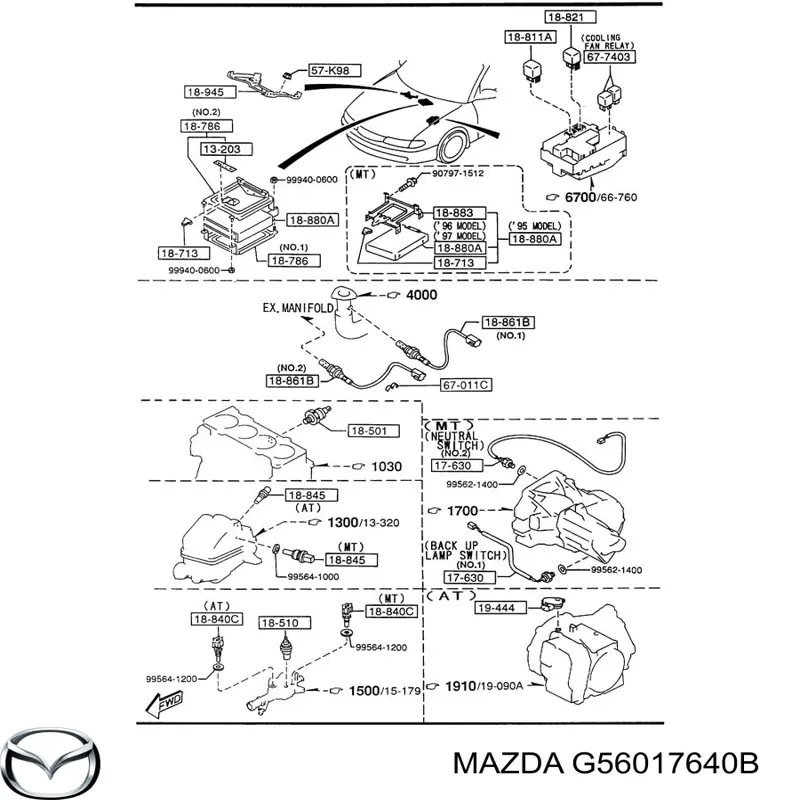  Mazda G56017640B цена, от 27.94 USD