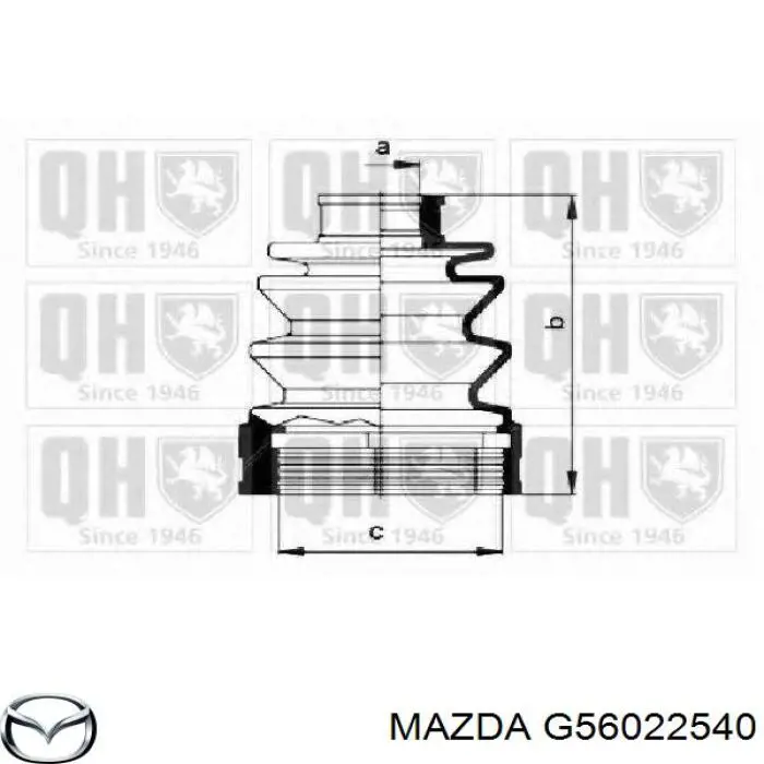 Пыльник ШРУСа передней полуоси внутренний Mazda G56022540