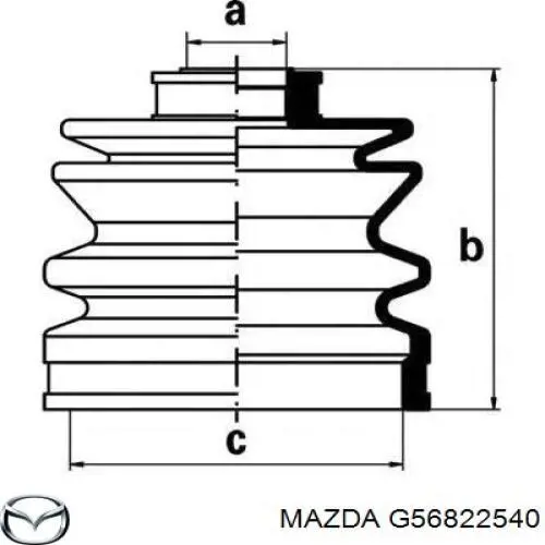Пыльник шарнира угловых скоростей внутренний передний Mazda G56822540 цена, от 5.91 USD