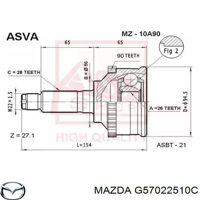  G57022510C Mazda