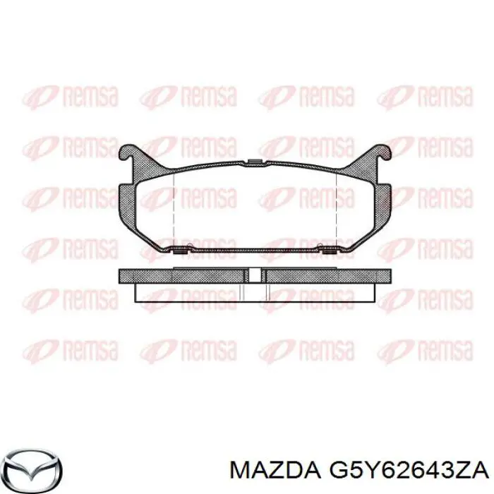 Передние тормозные колодки G5Y62643ZA Mazda