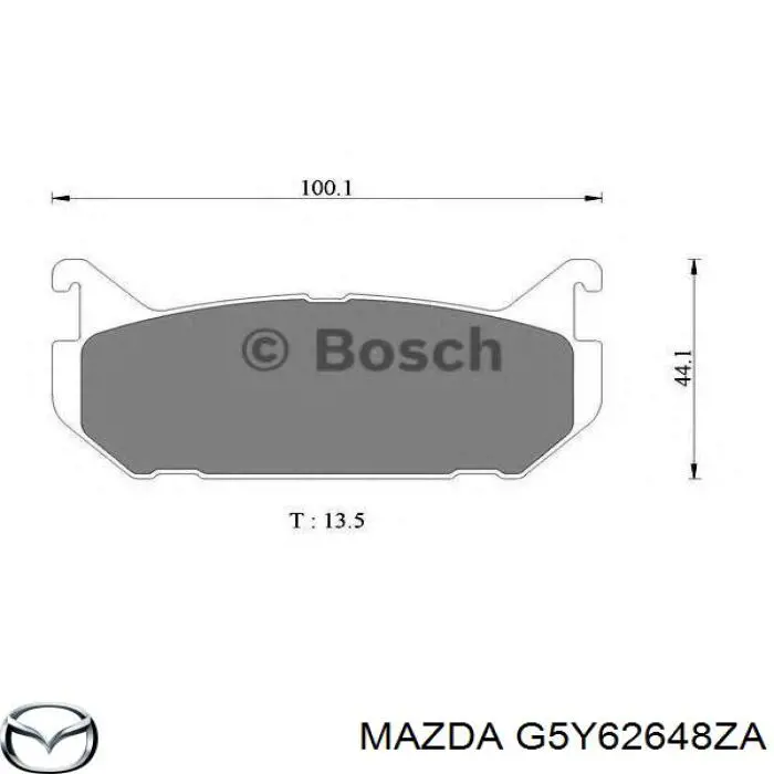 Колодки дисковые  Mazda G5Y62648ZA цена, от 12.20 USD