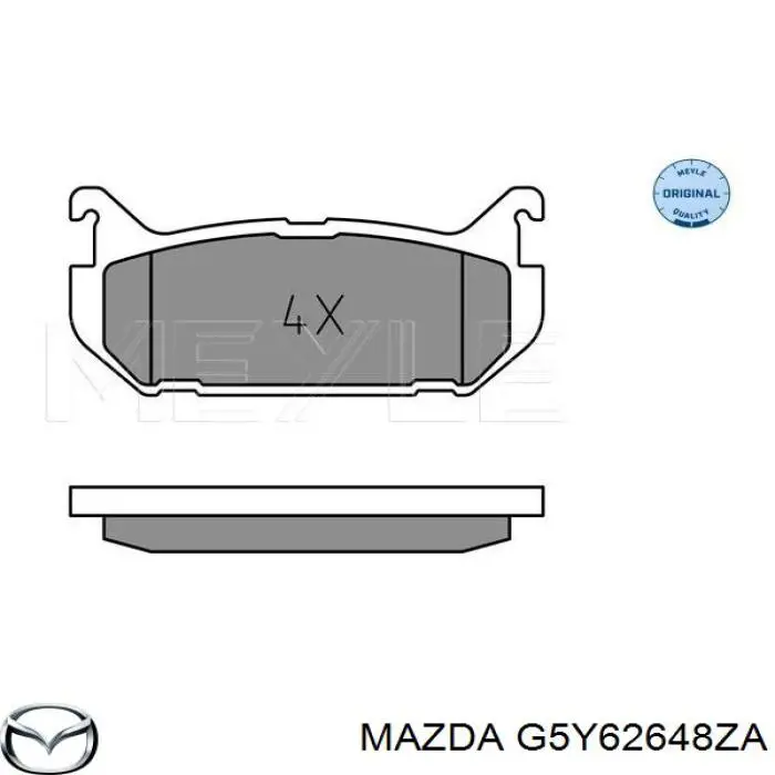 Купить G5Y62648ZA Mazda Колодки тормозные задние, дисковые