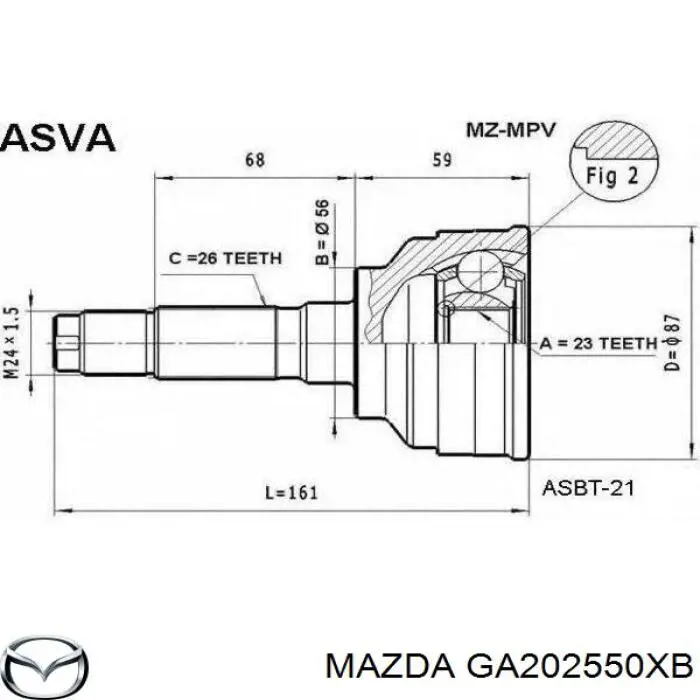  GA202550XB Mazda